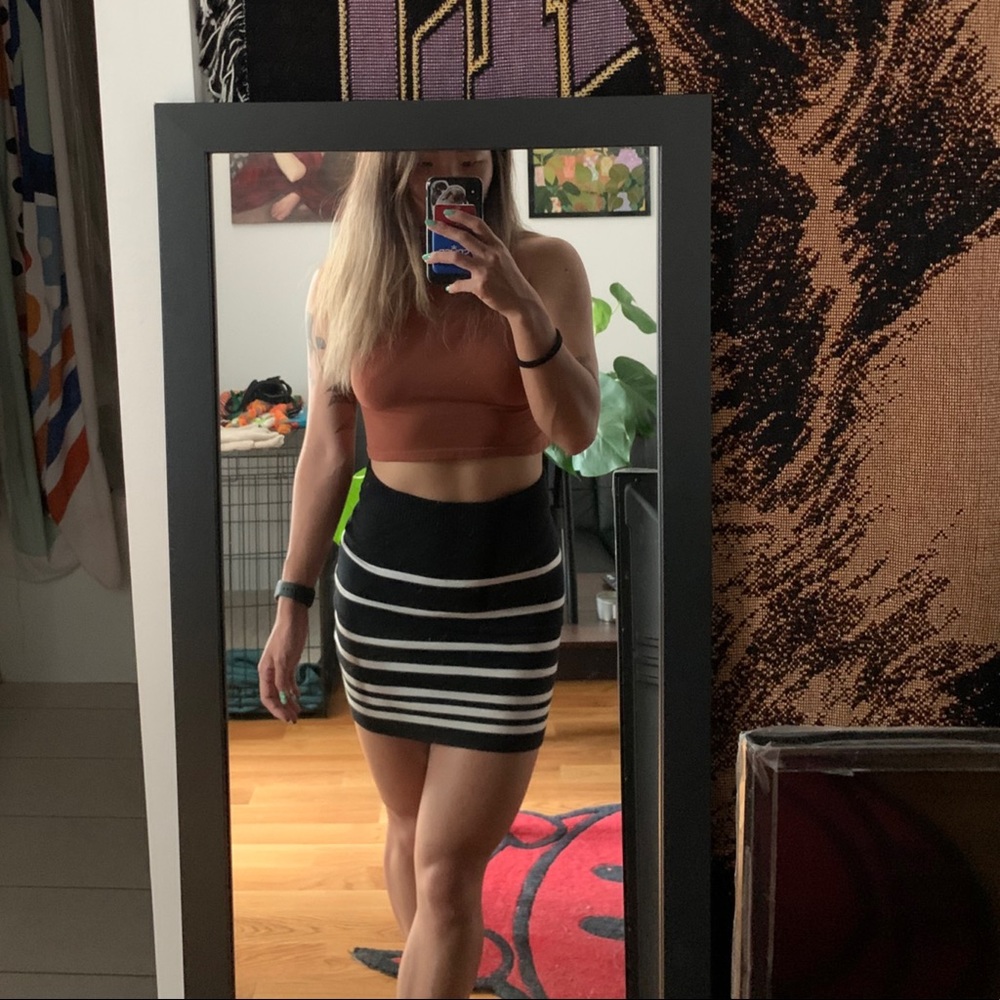 Knit striped mini skirt from rag and bone